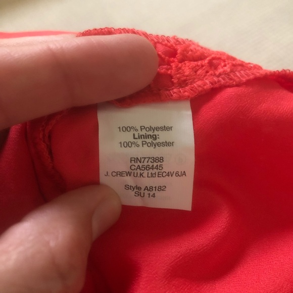 SOLD J. Crew Coral Lace Sheath Dress - size 2 - Picture 8 of 8